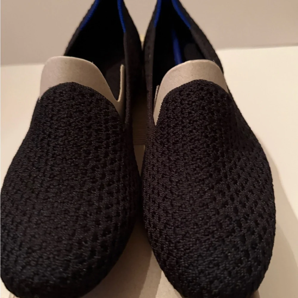 Rothy's Black Honeycomb Knit Slip-On Loafers New in Box Women’s 8